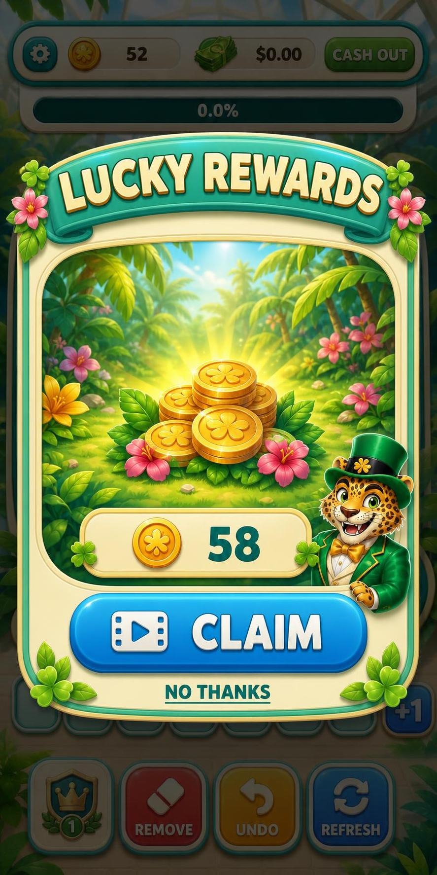 Jaguar Jackpot lucky rewards UI design